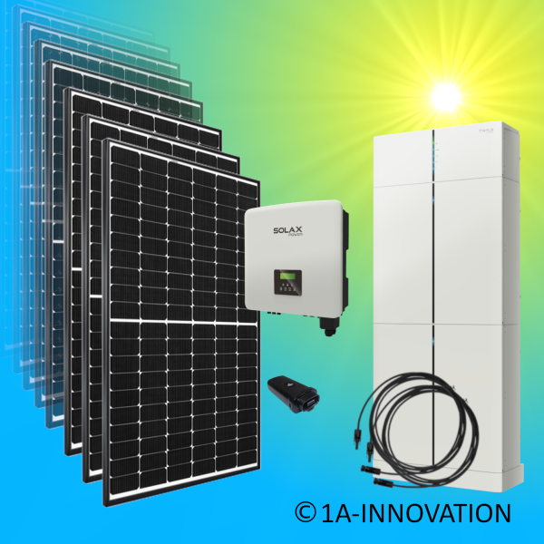 6000Watt Solaranlage Hybrid Speicher 6kWh Komplettpaket 6 KW Solar dreiphasig