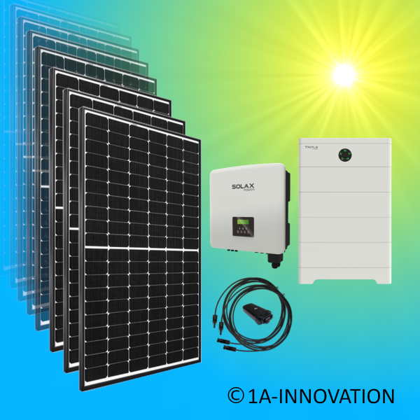 Solaranlage 10000Watt Hybrid Speicher Komplettpaket 10KW Anlage dreiphasig Solax