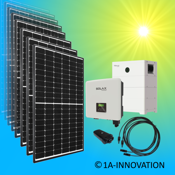 10000Watt Solaranlage Hybrid Speicher Komplettpaket 10KW dreiphasig 15kWh Solax