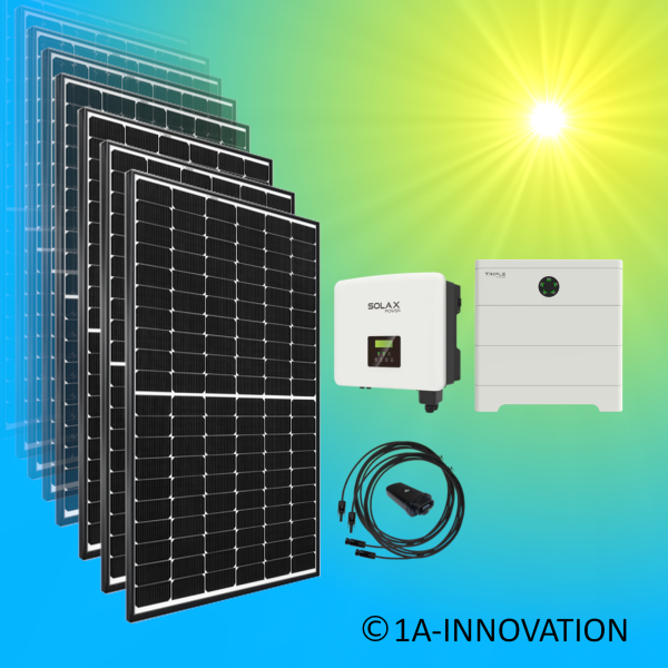 Solaranlage 3700Watt Hybrid Komplettpaket 3,7KW Solar Anlage Speicher 5,0KWh