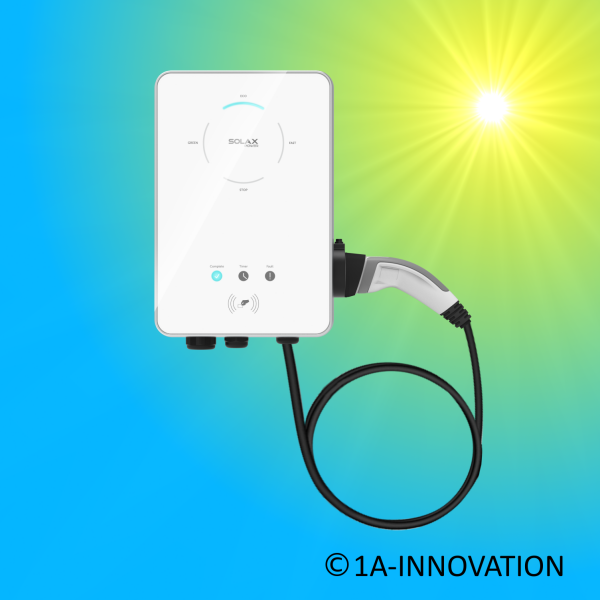 SolaX Wallbox Ladestation Charger X3-EVC-11K (PXH) mit Typ 2 Ladekabel, Länge: 6,5 m, RFID