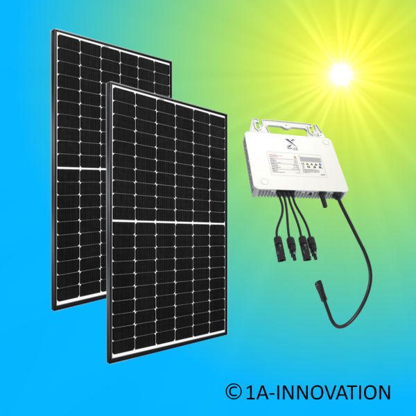 Solaranlage 800Watt Komplettpaket 0,8 KW Balkonkraftwerk Eigenverbrauch Plug