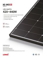 440W Solarmodul LONGi Black Frame Glas-Folie LR5-54HTH-440M