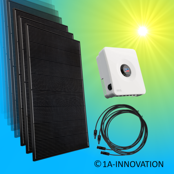 Solaranlage 3600Watt Komplettpaket 3,6 KW Made in Germany Heckert SMA Hybrid