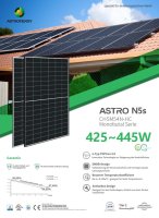 435W Solarmodul Astroenergy Black Frame Glas-Folie...